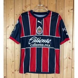 Puma Chivas de Guadalajara 2022-23 Third Soccer Jersey, Navy/Red - Youth 14 (L)